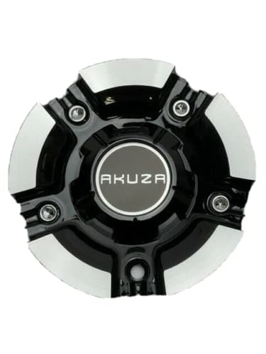 Akuza 844 Black and Machined Wheel Center Cap EMR0844-CAR-AL EMR0844-AL-UP - Wheel Center Caps