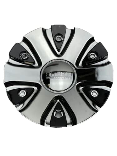 Akuza Big Papi 712 Chrome Gloss Black Inserts Wheel Center Cap EMR0712-TRUCK-CAP - Wheel Center Caps