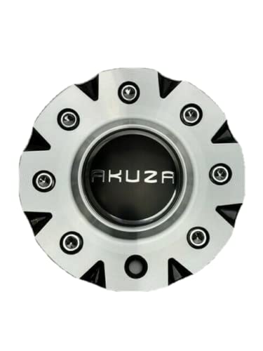 Akuza Black and Machined Wheel Center Cap EMR0843-CAR-AL PCW3B-60 - Wheel Center Caps