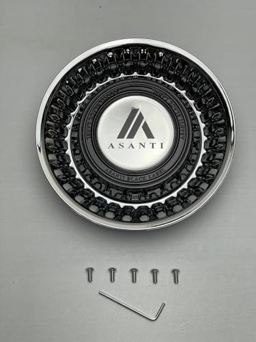 Asanti Black AB TIARA BOLT ON CAP - CH/GB - 1002-74PX - Wheel Center Caps
