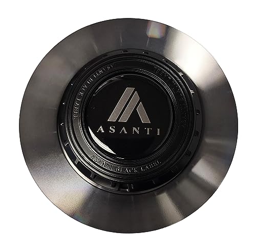 Asanti Black Label 1002-84MT Black and Machined Center Cap - Wheel Center Caps