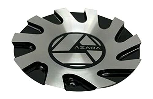 Azara Black and Machined Wheel Center Cap C206L172A-MB - wheelcentercaps