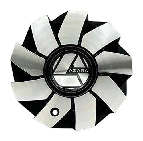 Azara Black and Machined Wheel Center Cap C246L177A-MB - wheelcentercaps