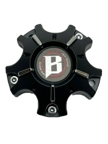 Ballistic Matte Black 5 Lug Wheel Center Cap WX-07-CAP - Wheel Center Caps