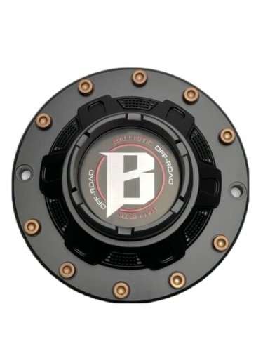Ballistic Matte Black Bronze Rivets Wheel Center Cap CAP BL-01 - Wheel Center Caps