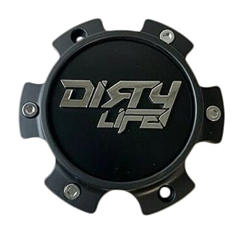 Dirty Life Wheels C109305MB04 C109305MB05-2-4 Matte Black Wheel Center Cap - wheelcentercaps