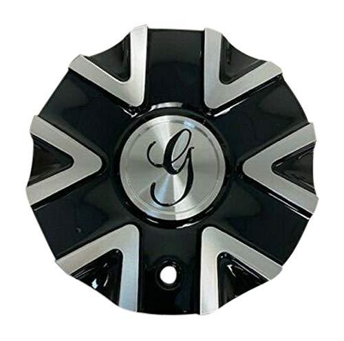Gazario Wheels 62402295F-2 7832295B Black and Machined Wheel Center Cap - wheelcentercaps