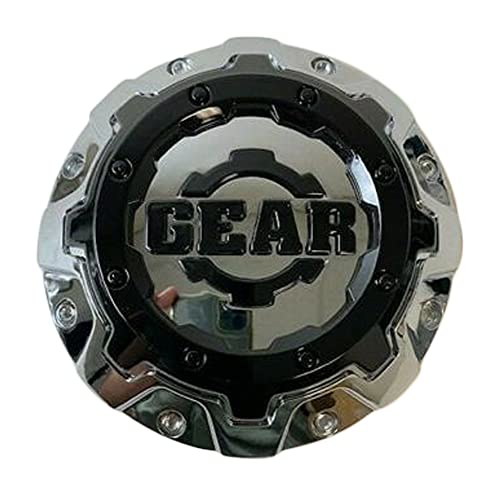Gear Alloy C-741-1 GEAR-741-1 Chrome and Black Wheel Center Cap - wheelcentercaps