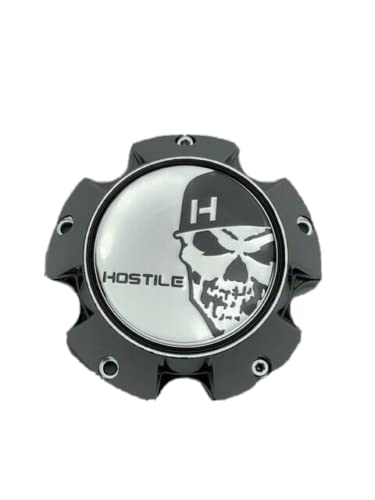 Hostile Special Edition Skull Logo Chrome Wheel Center Cap C-8016-D - Wheel Center Caps