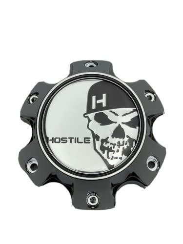 Hostile Special Edition Skull Logo Chrome Wheel Center Cap HC-6003 C-8015A - Wheel Center Caps