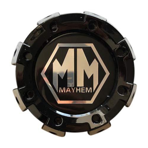 Mayhem Wheels 8101 Monstir Dually C108101B01-R 813220825F-2 Gloss Black Rear Center Cap - wheelcentercaps