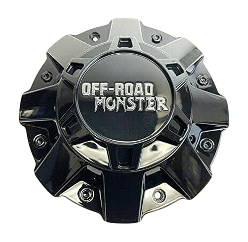 Monster Off-Road Gloss Black Wheel Center Cap C-5240-1-XG C-8115-1 - wheelcentercaps