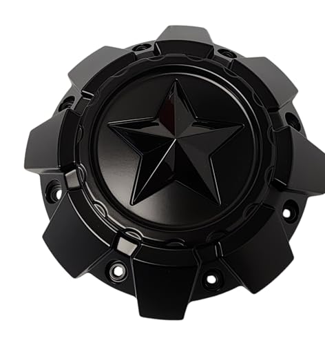 MSA Wheels M50L142-H49-SBGB Satin Black and Gloss Black Star Center Cap - Wheel Center Caps