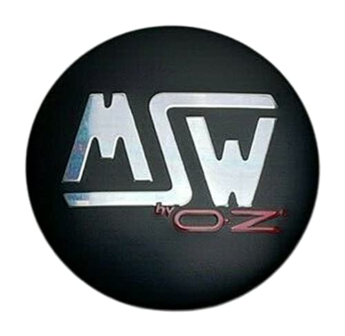 MSW by OZ Matte Black and Red Snap in Wheel Center Cap