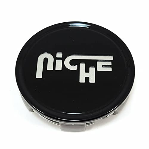 Niche Wheels 1003-24GBS 1003-24 Gloss Black with Silver Logo - Wheel Center Caps