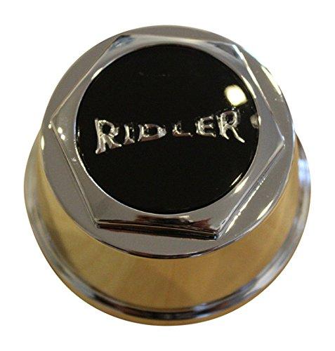 Ridler 675 5 Spoke Chrome Wheel Rim Snap In Center Cap Black Logo C10675 - wheelcentercaps