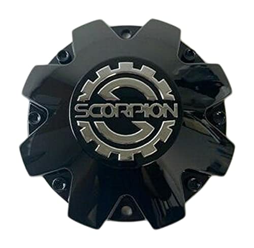 Scorpion Wheels 246-CAP LG1606-66 Gloss Black Wheel Center Cap - wheelcentercaps