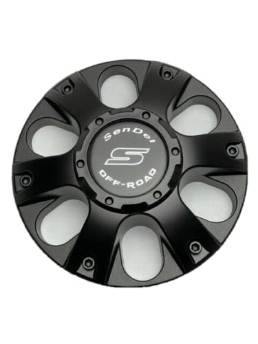 Sendel Off-Road Matte Black Snap in Wheel Center Cap LOCKR-6HS-CAP - Wheel Center Caps