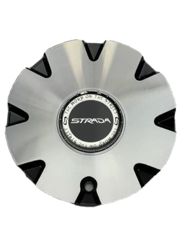 Strada Black and Machined Wheel Center Cap C-863-3 C-STRA-1 - Wheel Center Caps