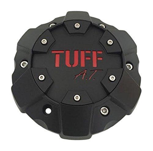 TUFF at C611901CB3 PCTMFBR Matte Black with Red Lettering Wheel Center Cap - wheelcentercaps