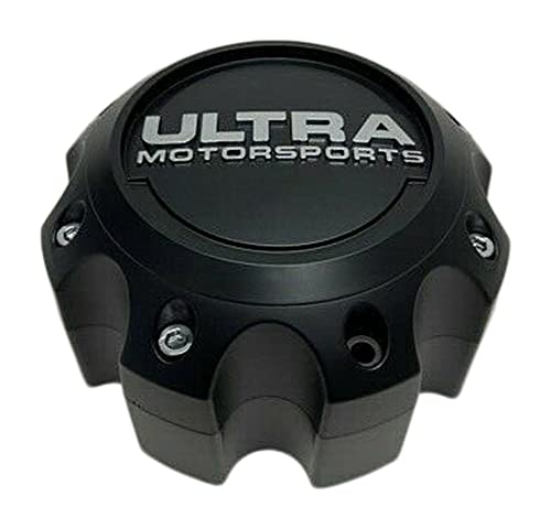 Ultra Motorsports Matte Black Center Cap with 2 Inch Spacer 89-9779 89-9780 C812207 - wheelcentercaps