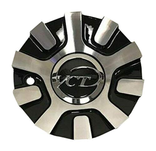 VCT Wheels V48 Black and Machined Wheel Center Cap 236-20-AL - wheelcentercaps