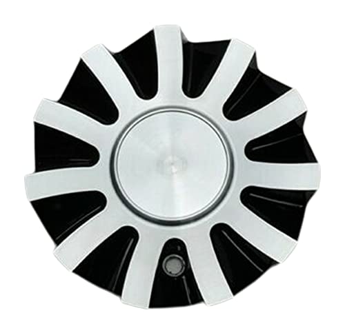 Velocity Wheels Elure No Logo Black and Machined Wheel Center Cap CSVW21-B2A CSVW21-2A - Wheel Center Caps