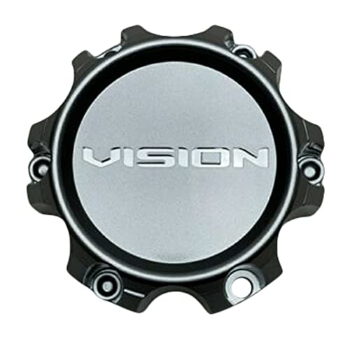 Vision Gun Metal Gray 6 Lug Wheel Center Cap C353GM-6V C353GM-6V-UP - Wheel Center Caps