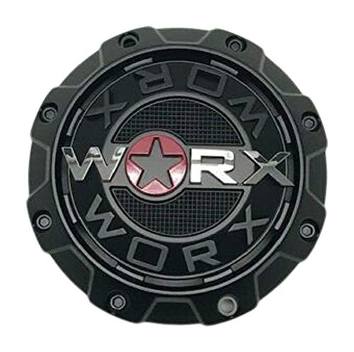 Worx by Ultra 8 Lug Matte Black Wheel Center Cap 1-Inch Spacer 
