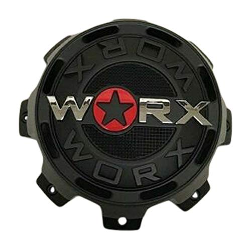 Worx by Ultra 8 Lug Matte Black Wheel Center Cap 30171765F-A Tall LG1207-40 - wheelcentercaps