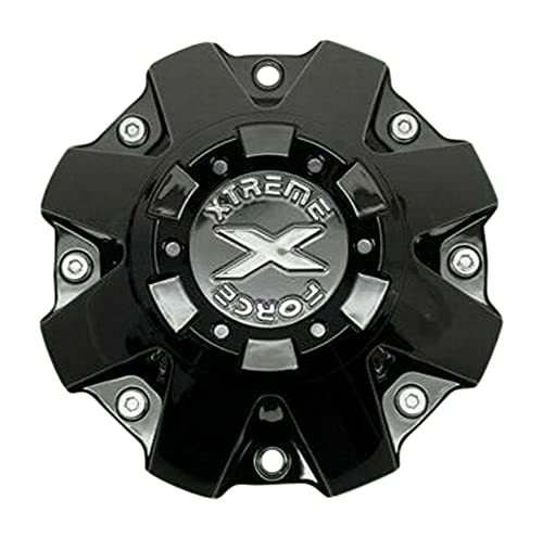 Xtreme Force Gloss Black Wheel Center Cap 8Q002212F-1 - wheelcentercaps