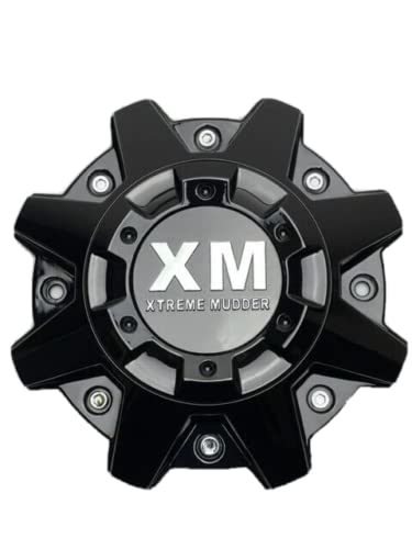 Xtreme Mudder Gloss Black Wheel Center Cap 395L212 C-5240-1-SG C-5240-2-SG - Wheel Center Caps