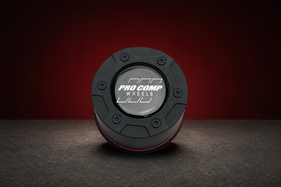 Pro Comp Flat Black Push Thru Wheel Center Cap 8327042 8327041 S602-15 Resin Logo replacement wheel center cap part 8327042