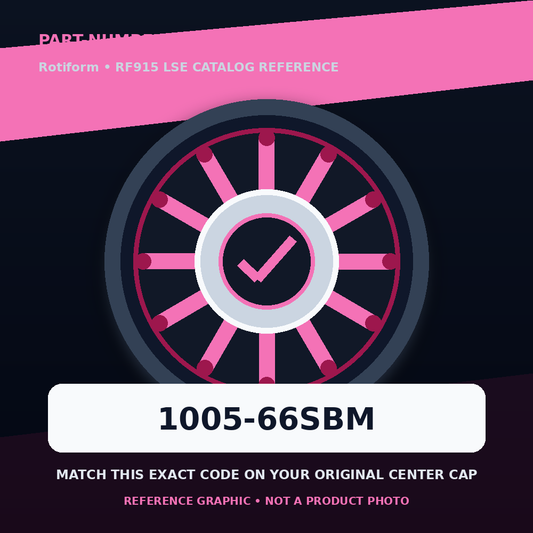 Rotiform 1005-66SBM center cap part-number identification reference graphic