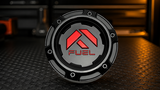 Fuel Offroad Wheels 1005-49GBQ Gloss Black with Red Logo Center Cap replacement wheel center cap part 1005-49GBQ