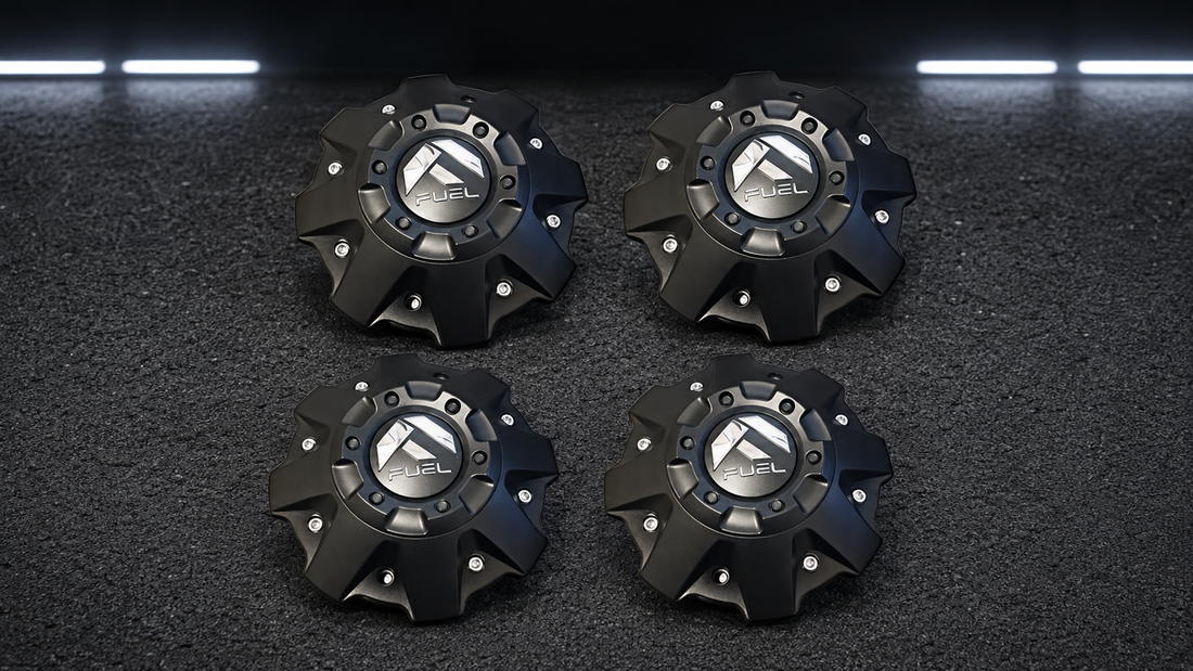 4 Pack Fuel Wheels Black Center Cap Cap 1001-63-B Cap M-447 Five and Six Lugs replacement wheel center cap part 1001-63-B