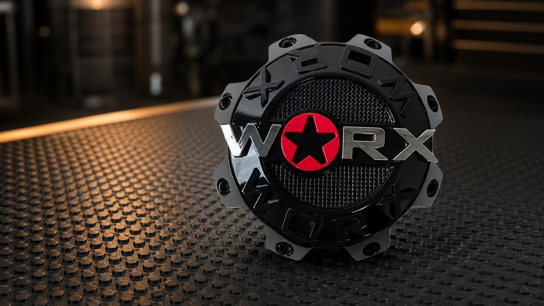 Worx by Ultra 8 Lug Gloss Black Wheel Center Cap 30171765F-A 2-Inch Spacer replacement wheel center cap part 30171765F-A