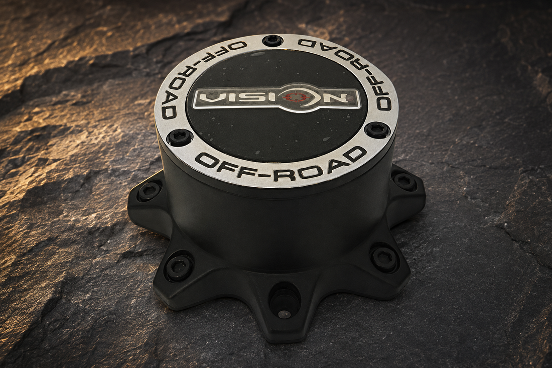 Vision Offroad Wheels C394PLMB-8V 8 Lug Matte Black Center Cap replacement wheel center cap part C394PLMB-8V