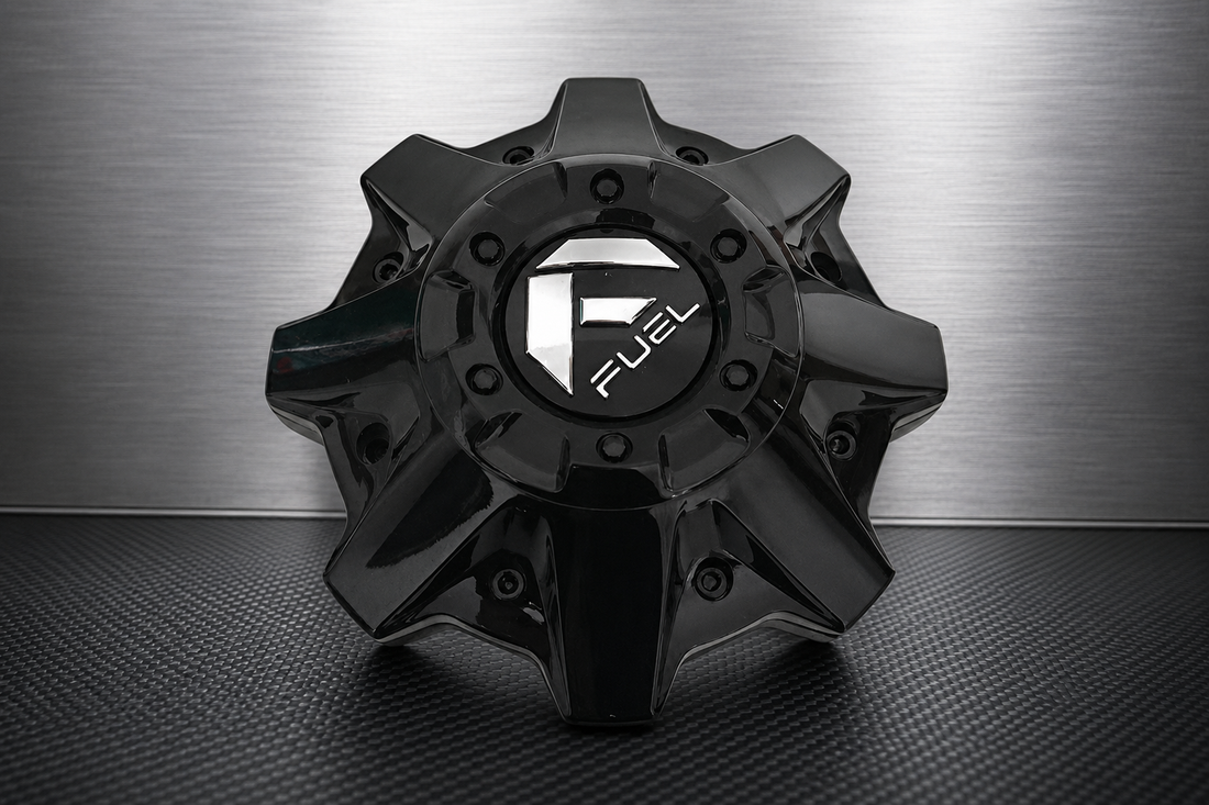 Fuel Offroad 1002-53GBR Cap M-698 Gloss Black Wheel Center Cap with Black Rivets replacement wheel center cap hardware part 1002-53GBR