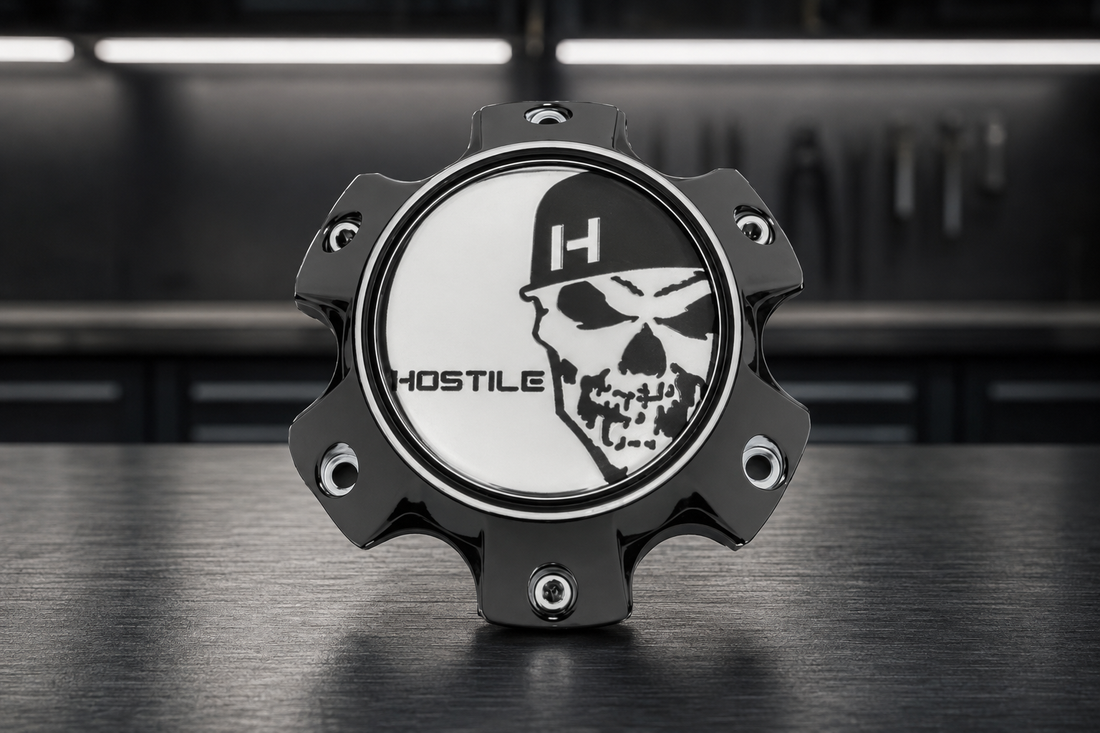 Hostile Special Edition Skull Logo Chrome Wheel Center Cap HC-6003 C-8015A replacement wheel center cap part HC-6003