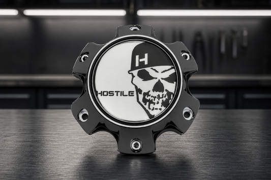 Hostile Special Edition Skull Logo Chrome Wheel Center Cap HC-6003 C-8015A replacement wheel center cap part HC-6003