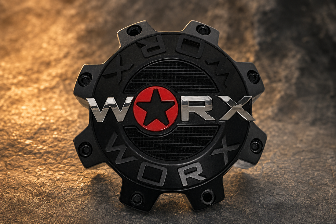 Worx by Ultra 8 Lug Matte Black Wheel Center Cap 30171765F-A 2-Inch Spacer replacement wheel center cap part 30171765F-A