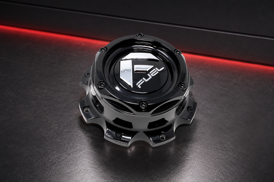 Fuel 2PC FUEL GLOSS BLACK CAP (8X180) - 1004-10GB replacement wheel center cap part 1004-10GB
