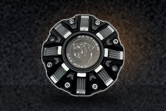 Panther Off-Road Gloss Black and Chrome Wheel Center Cap CAP OR-D2 CAP OR-D replacement wheel center cap part OR-D2