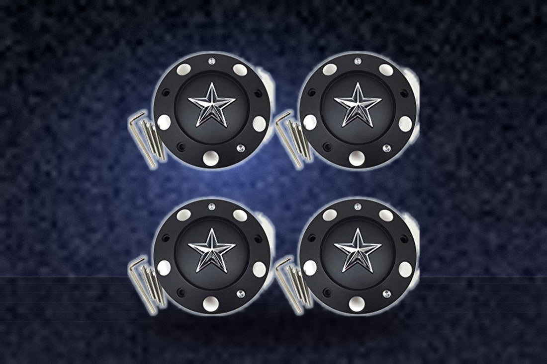 4x KMC XD Series Matte Black Wheel Center Hub Caps 6"OD Bolt-On for 5x115 5x120 5x4.5 5x114.3 5x100 5x112 4x4.5 4x114.3 4x100 5x4.25 5x108 KM775 Rockstar replacement wheel center