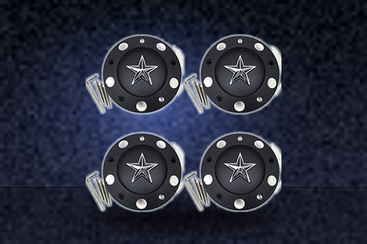 4x KMC XD Series Matte Black Wheel Center Hub Caps 6"OD Bolt-On for 5x115 5x120 5x4.5 5x114.3 5x100 5x112 4x4.5 4x114.3 4x100 5x4.25 5x108 KM775 Rockstar replacement wheel center