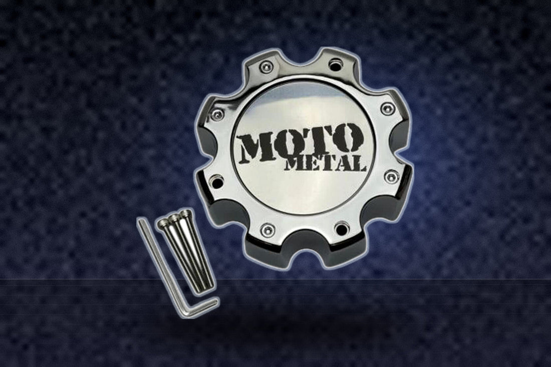 Moto Metal Chrome Tall 8 Lug Wheel Center Cap with Screws 845L172R 845L172 replacement wheel center cap part 845L172R
