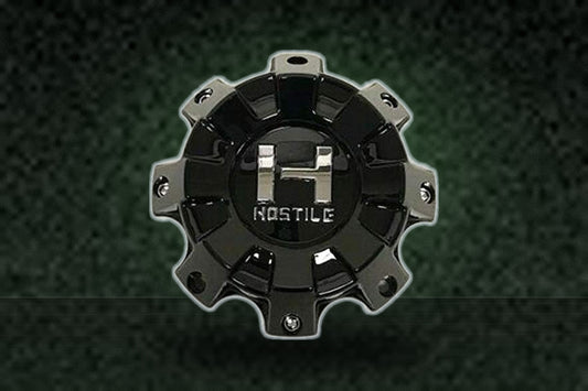 Hostile Wheels 8 Lug Gloss Black Wheel Center Cap HC-8001-B HC-8001 replacement wheel center cap part HC-8001-B