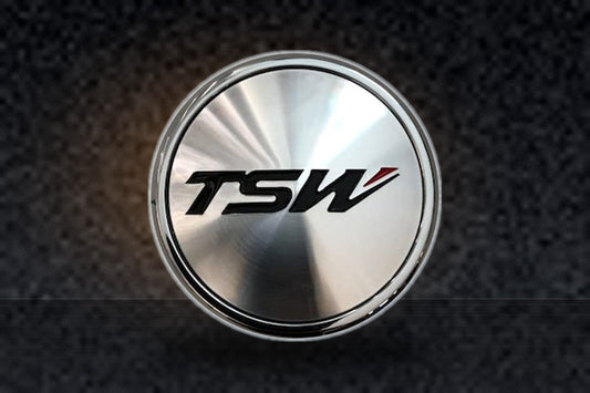 TSW Wheels C-F80 CC60F Chrome with Black Logo Center Cap 60MM replacement wheel center cap part C-F80