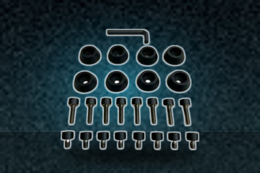 Ballistic Jester 814 Matte Black Bolt Kit 8 PCS Kit with Hardware replacement wheel center cap part 814-MB-8PCS
